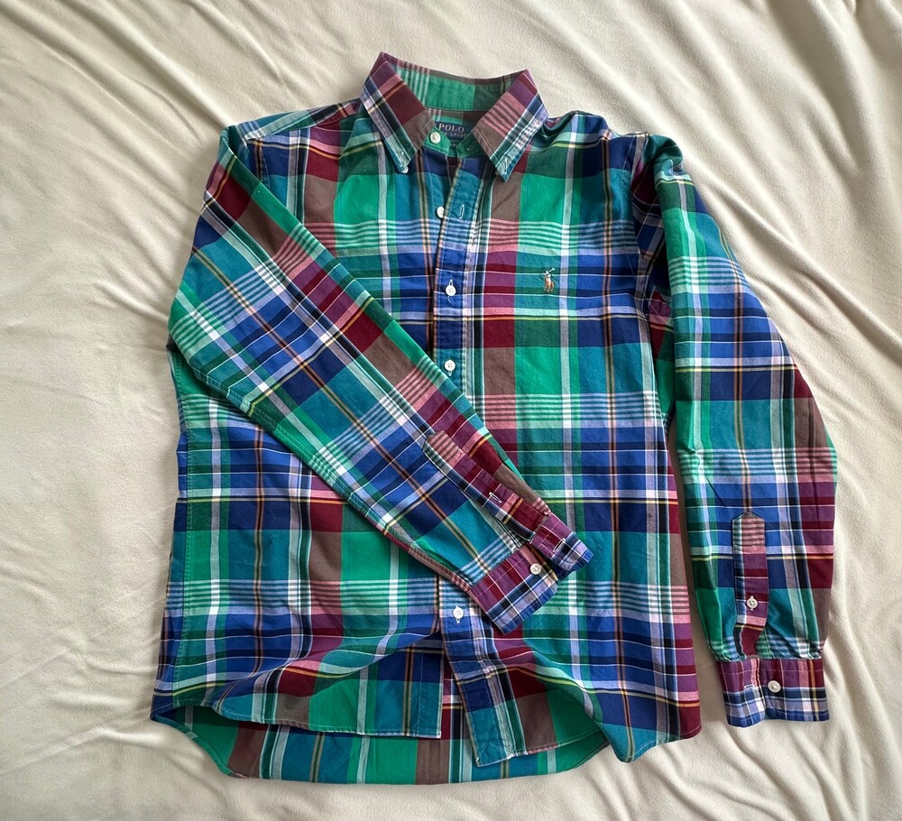 Polo Ralph Lauren Classic Fit Medium Multicolor Plaid Cotton Button-Down Shirt